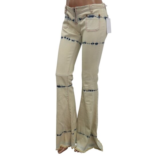 ONE TEASPOON Ziggy Tie Dye Bleach Flare Bellbottom Jeans 28 - Picture 6 of 10